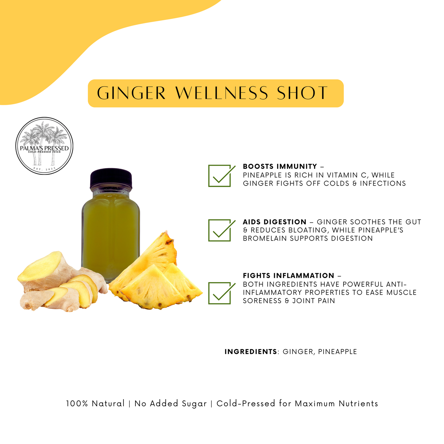 Ginger Pineapple Wellness Shot Bundle - (6 shots)