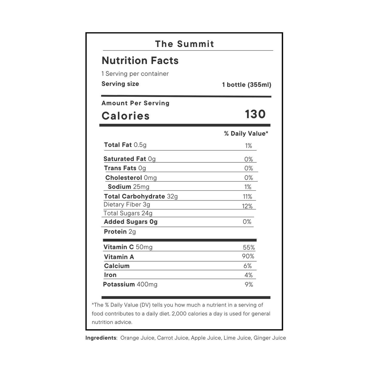 The Summit - (orange, apple, carrot, lime, ginger)