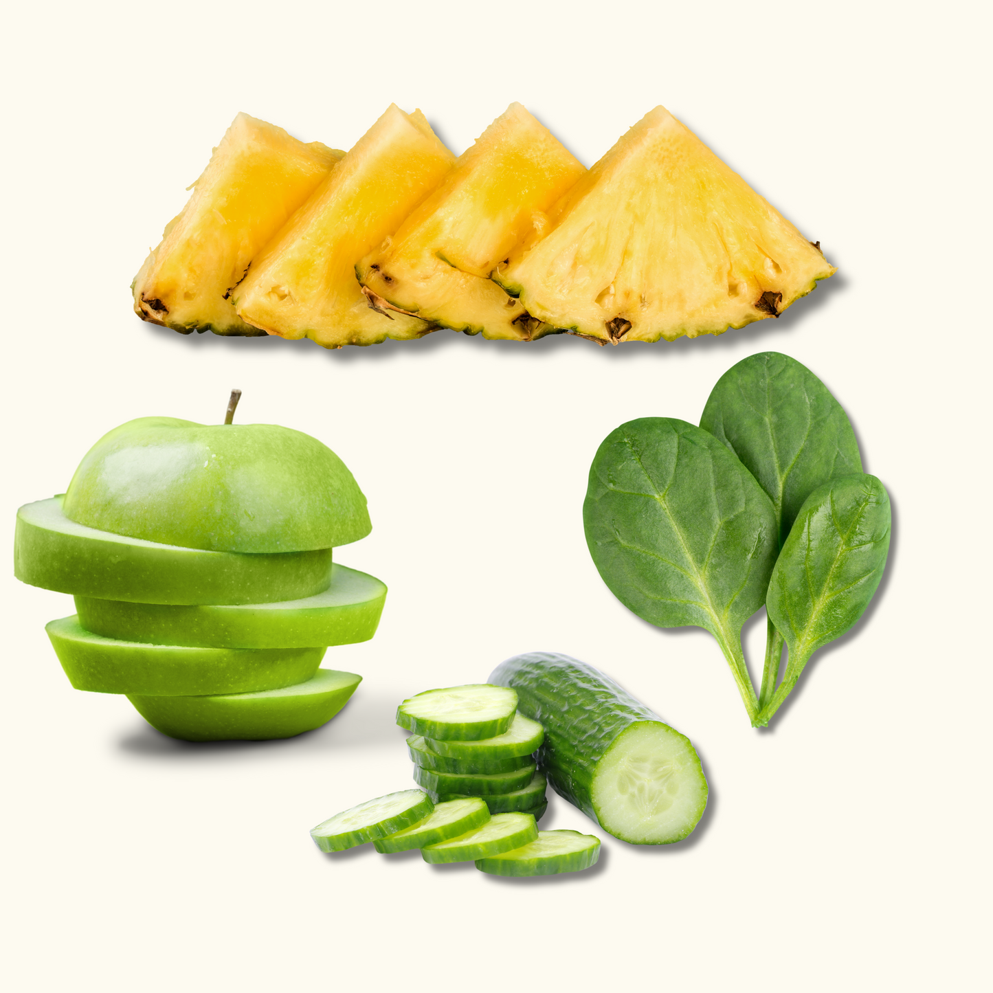 Tropical Greens - (pineapple, green apple, cucumber, spinach)