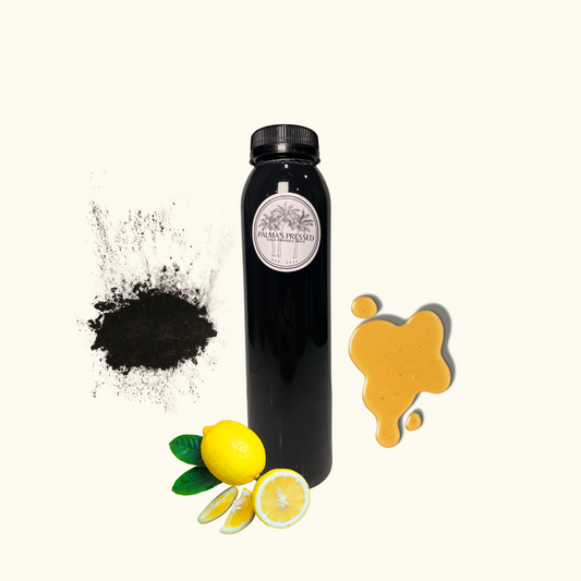 Charcoal Lemonade - (activated charcoal, lemon, agave, H2o)